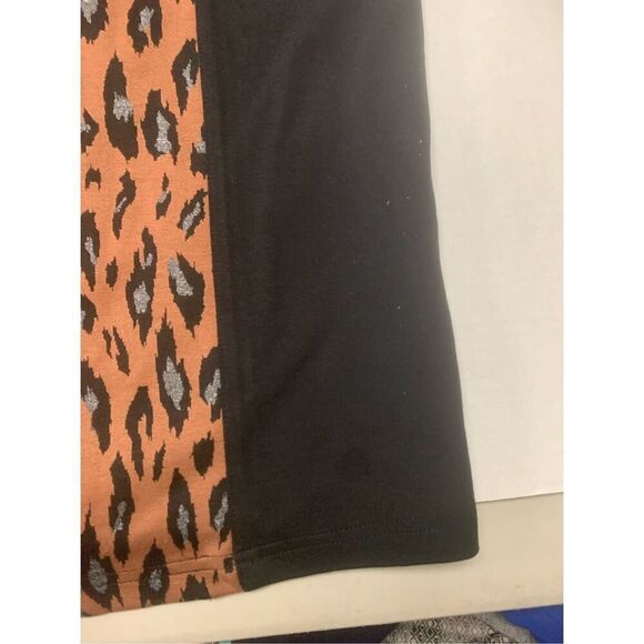 Cheetah Patterned Colorblock Dress - Picture 4 of 13